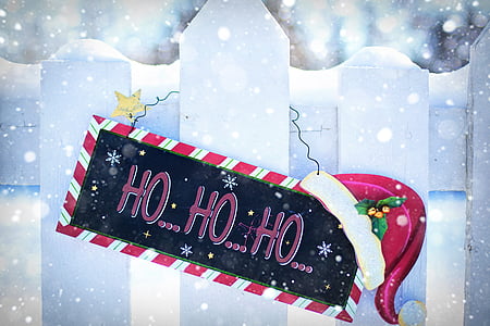 black and red Ho Ho Ho wall decor thumbnail