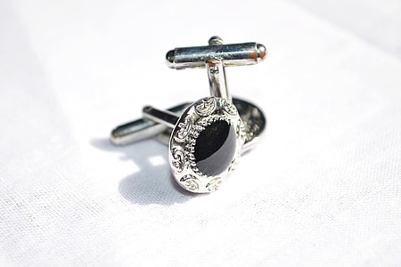 silver-colored cufflinks thumbnail