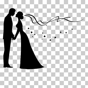 Bridegroom Wedding invitation Silhouette, The couple, man and woman kissing graphic stencil PNG clipart