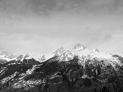 aerial photography of mountain covered with snow thumbnail