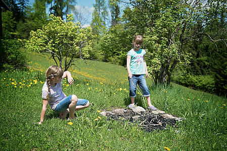 two girl stands on grass thumbnail