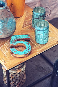 Home decor / wooden number 5 thumbnail