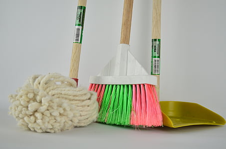 white floor map, broom and dustpan thumbnail