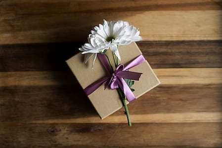 Gift Box With Flower Photo thumbnail