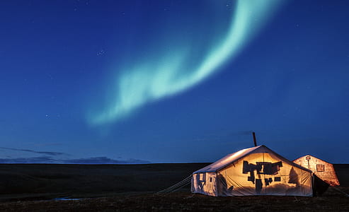 teal aurora borealis scenery thumbnail