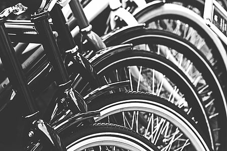 grayscale photo of bicycle thumbnail