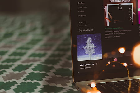 laptop, macbook, apple, lights, fairy lights thumbnail