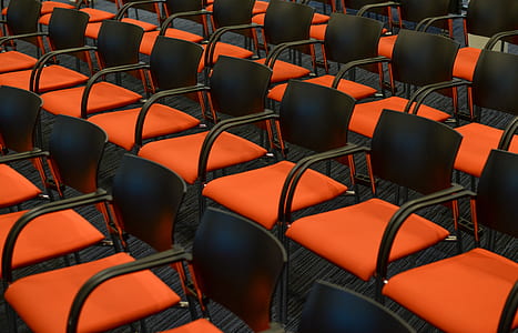 photo orange and black empty seats thumbnail