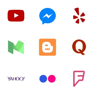 Social Network svg vector icon sets