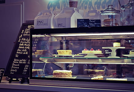cakes in counter display thumbnail