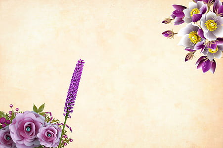 Ornate flowers illustrated over light background. thumbnail