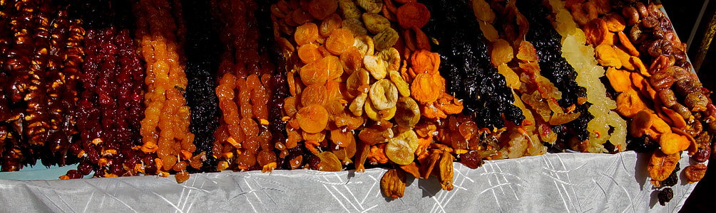 assorted food display on white surface thumbnail