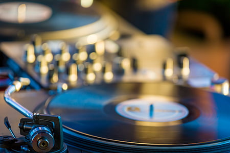 selective focus photography of black DJ controller thumbnail