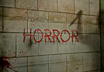 red Horror blood text thumbnail