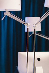 Closeup view of white lamps in the office thumbnail