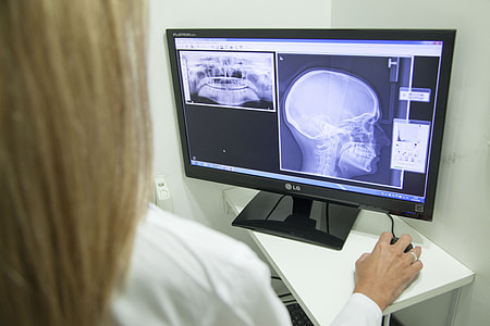 photo of person using LG flat screen computer monitor thumbnail