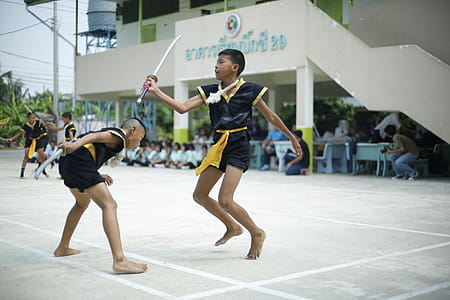 Photo of Boys Sparring With Sword thumbnail
