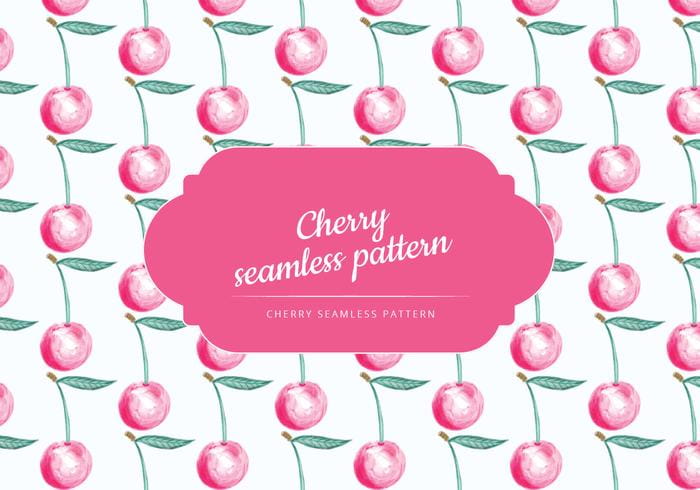 Vector Hand Drawn Cherry Pattern eps, ai, svg file