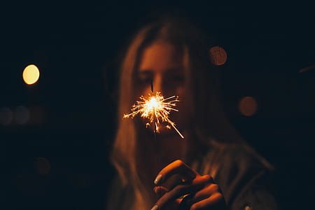 light, night, dark, girl thumbnail