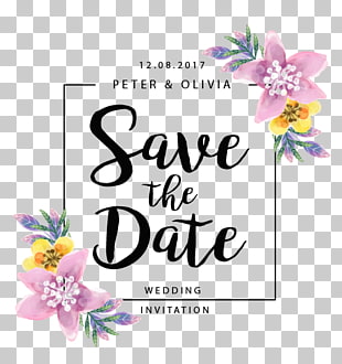 Wedding Save the date, Flowers border, Save The Date advertisement PNG clipart