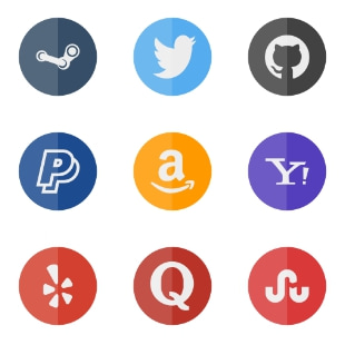 Social svg vector icon sets