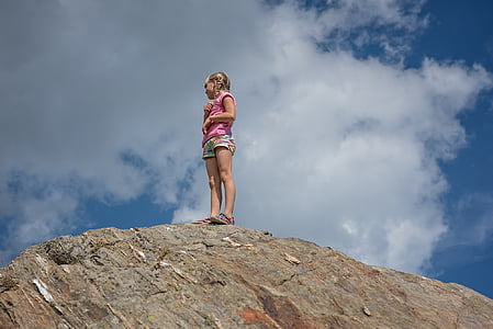 photo of girl standing on rock thumbnail