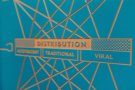 Designer work flow chart on a blue background thumbnail