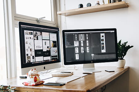 apple, desk, office, working thumbnail