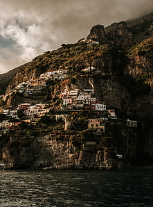 village on mountain cliff thumbnail