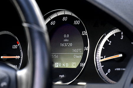 closeup photography of black vehicle digital instrument cluster panel thumbnail