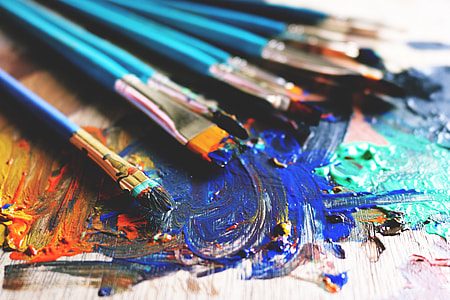 Art brushes and paint thumbnail