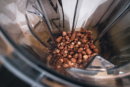 Hazelnuts in a mixer thumbnail
