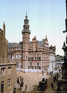 Old City Hall of The Hague, Netherlands in 1900. thumbnail