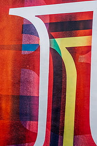 red, white, yellow, and blue textile thumbnail