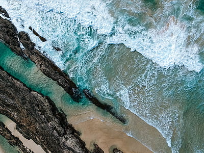 Aerial View of Ocean Wave thumbnail