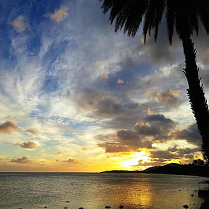 body of water during sunset thumbnail