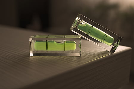 two clear glass spirit levels thumbnail