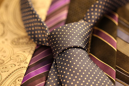 black and white polka-dot necktie thumbnail