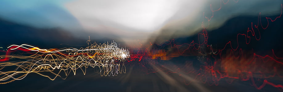 light trails, abstract, bokeh, background, lights, blurred thumbnail
