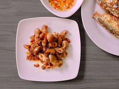 Cooked Pasta on White Ceramic Plate thumbnail