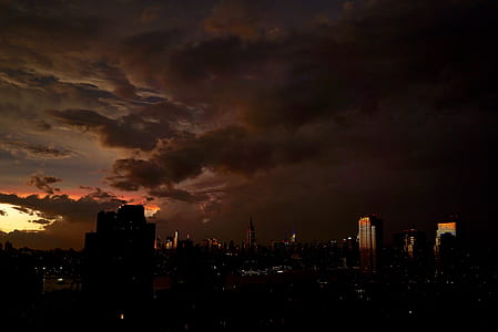 aerial photography of city during night thumbnail