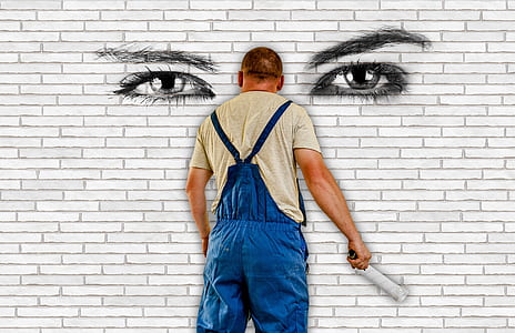 man in blue dungaree thumbnail