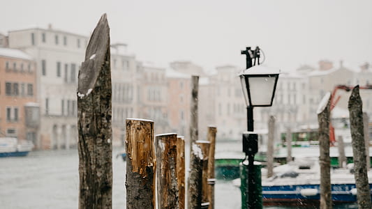 lamp post near body of water thumbnail