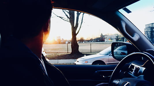 man riding a car thumbnail
