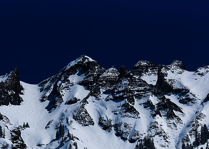 glacier mountain under blue sky thumbnail