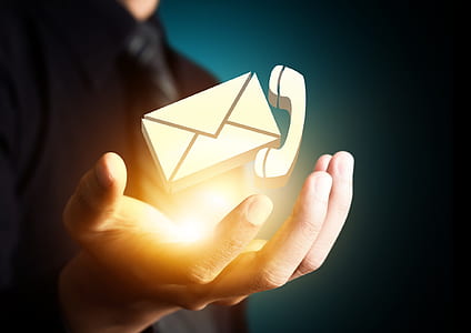 person holding message and calling logo thumbnail