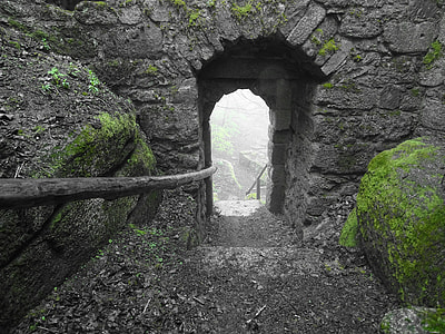 gray brick tunnel at mountain thumbnail