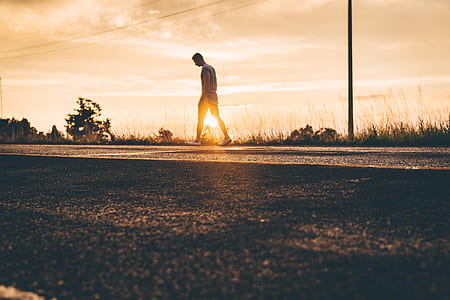 silhouette photography of man thumbnail