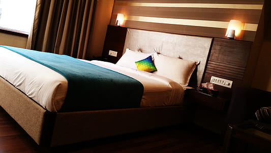 lights, blue, lamps, bed thumbnail