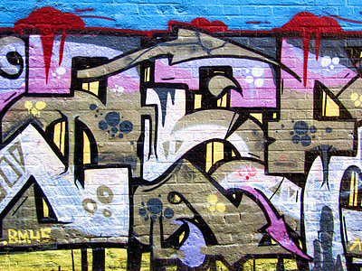multicolored graffiti on wall thumbnail